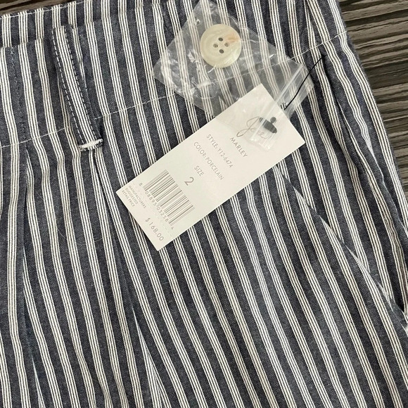 NWT JOIE Gray White 100% Cotton Striped Seersucker Linen Shorts Size 2 - Picture 2 of 8